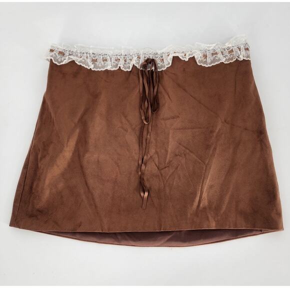 For Love & Lemons Hadley Faux Suede Prairie Set Women's Size Small - Picture 5 of 14